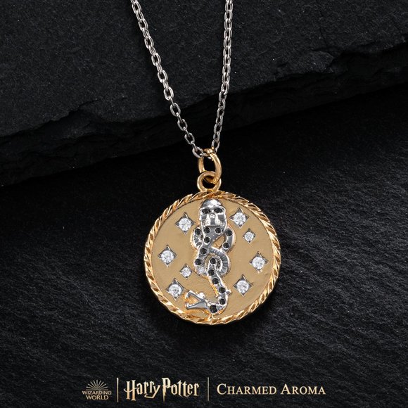 Harry Potter Gold Death Eater Dark Mark Necklace - Picture 2 of 5